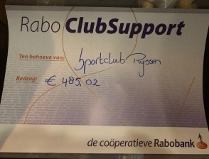 Rabo ClubSupport actie levert € 485,02 op!